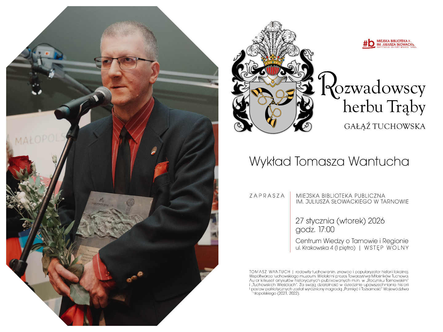 Czym był ród Rozwadowskich dla Tuchowa? interesująca prelekcja Tomasza Wantucha w tarnowskiej MBP