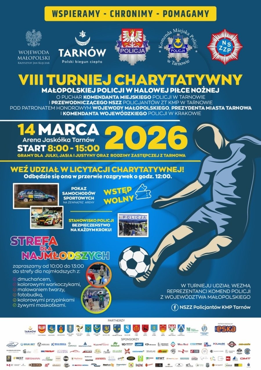 Policyjny Mundial w Tarnowie. Zaproszenie na sobotnie mecze oraz aukcję charytatywną